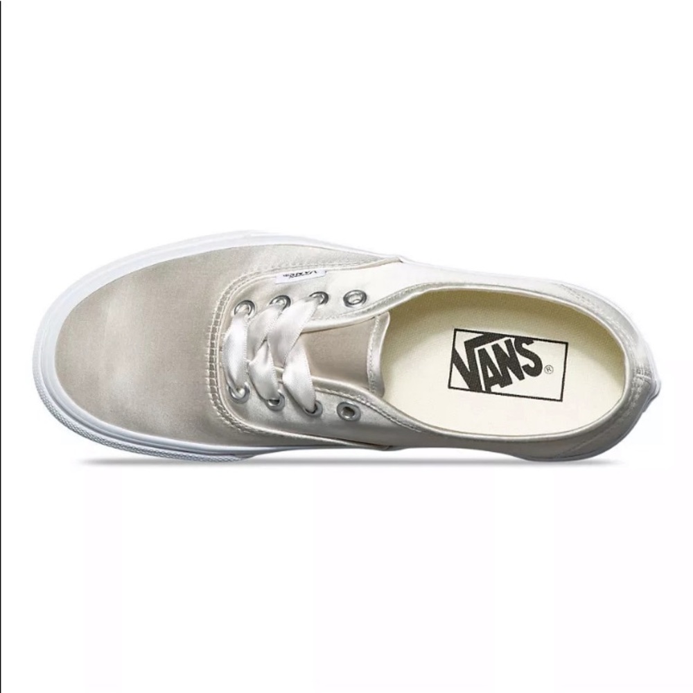 Vans authentic satin lux light silver sneaker shoe - Picture 3 of 4